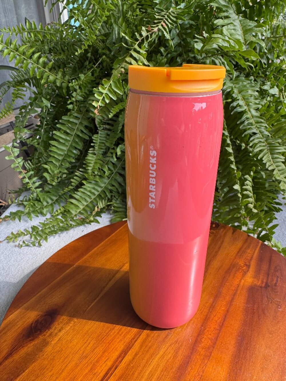 Starbucks 2022 Summer Sunset Ombre Stainless Steel Tumbler, Orange Pink Gradient